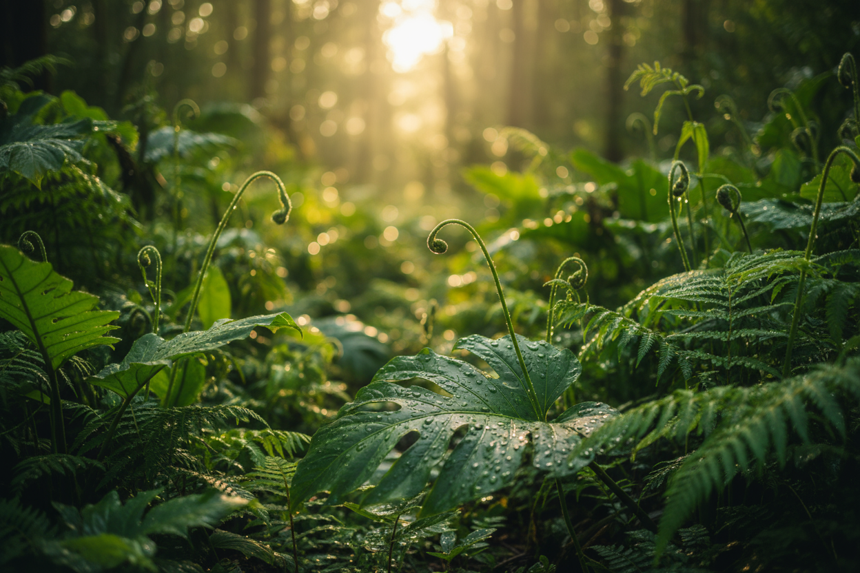 organic elements green leaves beautiful nature 